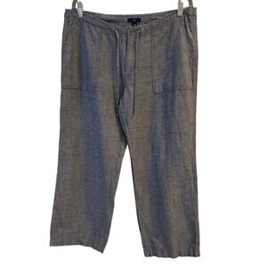 GAP Factory Women's Wide Leg Drawstring Pants Chambray Blue